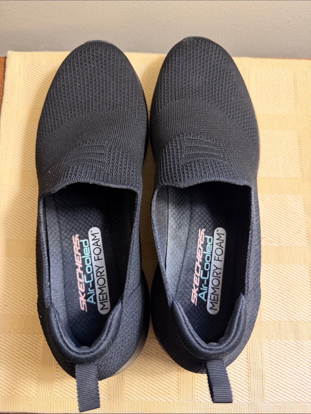 Skechers Black Slip-On Athletic Memory Foam Sneakers